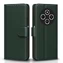 Pikkme Flip Cover for Redmi A4 5G / Redmi 14C 5G / Poco C75 5G Leather Finish | Inside TPU with Card Pockets | Wallet Stand and Shock Proof | Complete Protection Flip Case (Green)