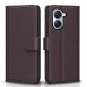 Pikkme Flip Cover for Redmi A7 Leather Finish | Inside TPU with Card Pockets | Wallet Stand and Shock Proof | Complete Protection Flip Case (Coffee)