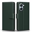 Pikkme Flip Cover for Redmi A7 Leather Finish | Inside TPU with Card Pockets | Wallet Stand and Shock Proof | Complete Protection Flip Case (Green)