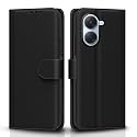 Pikkme Flip Cover for Redmi A7 Leather Finish | Inside TPU with Card Pockets | Wallet Stand and Shock Proof | Complete Protection Flip Case (Black)