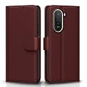 Pikkme Flip Cover for Redmi A7 Pro/Poco C85x 5G Leather Finish | Inside TPU with Card Pockets | Wallet Stand and Shock Proof | Complete Protection Flip Case (Brown)