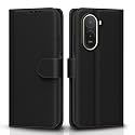 Pikkme Flip Cover for Redmi A7 Pro/Poco C85x 5G Leather Finish | Inside TPU with Card Pockets | Wallet Stand and Shock Proof | Complete Protection Flip Case (Black)