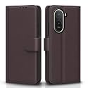 Pikkme Flip Cover for Redmi A7 Pro/Poco C85x 5G Leather Finish | Inside TPU with Card Pockets | Wallet Stand and Shock Proof | Complete Protection Flip Case (Coffee)