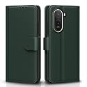 Pikkme Flip Cover for Redmi A7 Pro/Poco C85x 5G Leather Finish | Inside TPU with Card Pockets | Wallet Stand and Shock Proof | Complete Protection Flip Case (Green)