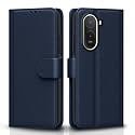 Pikkme Flip Cover for Redmi A7 Pro/Poco C85x 5G Leather Finish | Inside TPU with Card Pockets | Wallet Stand and Shock Proof | Complete Protection Flip Case (Blue)