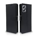 Pikkme Flip Cover for Redmi K50i Redmi K50i | Leather Finish | Shockproof with Card Pockets &amp; Wallet Stand | Ultimate Protection Case (Black)