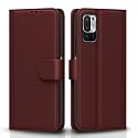 Pikkme Flip Cover for Redmi Note 10T 5G/ Xiaomi Poco M3 Pro 5G | Leather Finish | Shockproof with Card Pockets &amp; Wallet Stand | Ultimate Protection Case(Brown)