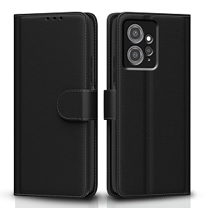 pikkme flip cover for redmi note 12 4g leather finish  inside tpu with card pockets  wallet stand and shock proof  complete protection flip case black