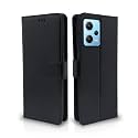 Pikkme Flip Cover for Redmi Note 12 Pro Plus 5G | Leather Finish | Shockproof with Card Pockets &amp; Wallet Stand | Ultimate Protection Case(Black)