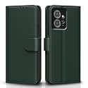 Pikkme Flip Cover for Redmi Note 12 4G Leather Finish | Inside TPU with Card Pockets | Wallet Stand and Shock Proof | Complete Protection Flip Case (Green)