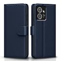 Pikkme Flip Cover for Redmi Note 12 4G Leather Finish | Inside TPU with Card Pockets | Wallet Stand and Shock Proof | Complete Protection Flip Case (Blue)