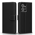 Pikkme Flip Cover for Redmi Note 12 4G Leather Finish | Inside TPU with Card Pockets | Wallet Stand and Shock Proof | Complete Protection Flip Case (Black)