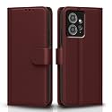 Pikkme Flip Cover for Redmi Note 12 4G Leather Finish | Inside TPU with Card Pockets | Wallet Stand and Shock Proof | Complete Protection Flip Case (Brown)