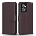 Pikkme Flip Cover for Redmi Note 12 4G Leather Finish | Inside TPU with Card Pockets | Wallet Stand and Shock Proof | Complete Protection Flip Case (Coffee)