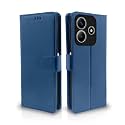Pikkme Flip Cover for Redmi Note 14 5G | Leather Finish | Shockproof with Card Pockets &amp; Wallet Stand | Ultimate Protection Case (Blue)