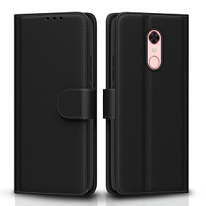 pikkme flip cover for redmi note 5  leather finish  shockproof with card pockets amp wallet stand  ultimate protection caseblack