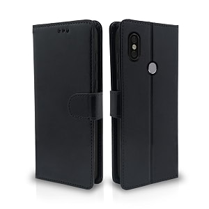 pikkme flip cover for redmi y2  leather finish  shockproof with card pockets amp wallet stand  ultimate protection caseblack