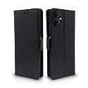 Pikkme Flip Cover for Samsung Galaxy A06 | Leather Finish | Shockproof with Card Pockets &amp; Wallet Stand | Ultimate Protection Case(Black)
