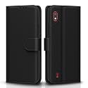 Pikkme Flip Cover for Samsung Galaxy A10 | Leather Finish | Shockproof with Card Pockets &amp; Wallet Stand | Ultimate Protection Case (Black)