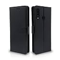 Pikkme Flip Cover for Samsung Galaxy A20s | Leather Finish | Shockproof with Card Pockets &amp; Wallet Stand | Ultimate Protection Case (Black)