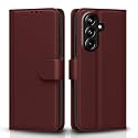 Pikkme Flip Cover for Samsung Galaxy A27 5G / M47 5G Leather Finish | Inside TPU with Card Pockets | Wallet Stand and Shock Proof | Complete Protection Flip Case (Brown)