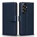 Pikkme Flip Cover for Samsung Galaxy A27 5G / M47 5G Leather Finish | Inside TPU with Card Pockets | Wallet Stand and Shock Proof | Complete Protection Flip Case (Blue)