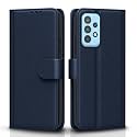 Pikkme Flip Cover for Samsung Galaxy A52 | Leather Finish | Shockproof with Card Pockets &amp; Wallet Stand | Ultimate Protection Case (Blue)