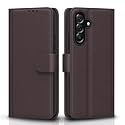 Pikkme Flip Cover for Samsung Galaxy A57 5G Leather Finish | Inside TPU with Card Pockets | Wallet Stand and Shock Proof | Complete Protection Flip Case (Coffee)