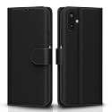 Pikkme Flip Cover for Samsung Galaxy F06 5G / M06 5G Leather Finish | Inside TPU with Card Pockets | Wallet Stand and Shock Proof | Complete Protection Flip Case(Black)