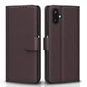 Pikkme Flip Cover for Samsung Galaxy F06 5G / M06 5G Leather Finish | Inside TPU with Card Pockets | Wallet Stand and Shock Proof | Complete Protection Flip Case(Coffee)