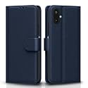 Pikkme Flip Cover for Samsung Galaxy F06 5G / M06 5G | Leather Finish | Shockproof with Card Pockets &amp; Wallet Stand | Ultimate Protection Case (Blue)