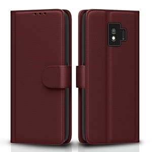 pikkme flip cover for samsung galaxy j2 core  leather finish  shockproof with card pockets amp wallet stand  ultimate protection casebrown