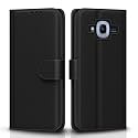 Pikkme Flip Cover for Samsung Galaxy J2 2016 | Leather Finish | Shockproof with Card Pockets &amp; Wallet Stand | Ultimate Protection Case(Black)