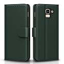Pikkme Flip Cover for Samsung Galaxy J6 2018 Leather Finish | Inside TPU with Card Pockets | Wallet Stand and Shock Proof | Complete Protection Flip Case (Green)