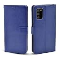 Pikkme Flip Cover for Samsung Galaxy M02s / F02s Leather Finish | Inside TPU with Card Pockets | Wallet Stand and Shock Proof | Complete Protection Flip Case(Blue)