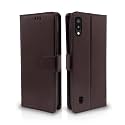 Pikkme Flip Cover for Samsung Galaxy M10 | Leather Finish | Shockproof with Card Pockets &amp; Wallet Stand | Ultimate Protection Case(Coffee)
