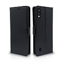 Pikkme Flip Cover for Samsung Galaxy M10 | Leather Finish | Shockproof with Card Pockets &amp; Wallet Stand | Ultimate Protection Case(Black)