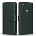 Pikkme Flip Cover for Samsung Galaxy M11 Leather Finish | Inside TPU with Card Pockets | Wallet Stand and Shock Proof | Complete Protection Flip Case (Green)