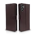 Pikkme Flip Cover for Samsung Galaxy M14 5G | Leather Finish | Shockproof with Card Pockets &amp; Wallet Stand | Ultimate Protection Case (Coffee)