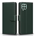 Pikkme Flip Cover for Samsung Galaxy M33 5G Leather Finish | Inside TPU with Card Pockets | Wallet Stand and Shock Proof | Complete Protection Flip Case (Green)