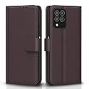 Pikkme Flip Cover for Samsung Galaxy M33 5G| Leather Finish | Shockproof with Card Pockets &amp; Wallet Stand | Ultimate Protection Case(Coffee)