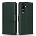 Pikkme Flip Cover for Samsung Galaxy M36 5G | Leather Finish | Shockproof with Card Pockets &amp; Wallet Stand | Ultimate Protection Case (Green)