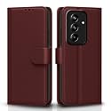 Pikkme Flip Cover for Samsung Galaxy M47 5G / A27 5G Leather Finish | Inside TPU with Card Pockets | Wallet Stand and Shock Proof | Complete Protection Flip Case (Brown)