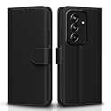 Pikkme Flip Cover for Samsung Galaxy M47 5G / A27 5G Leather Finish | Inside TPU with Card Pockets | Wallet Stand and Shock Proof | Complete Protection Flip Case (Black)