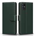 Pikkme Flip Cover for Samsung Galaxy M51 Leather Finish | Inside TPU with Card Pockets | Wallet Stand and Shock Proof | Complete Protection Flip Case (Green)
