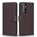 Pikkme Flip Cover for Samsung Galaxy M55 5G / M55s 5G / F55 5G | Leather Finish | Shockproof with Card Pockets &amp; Wallet Stand | Ultimate Protection Case(Coffee)