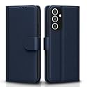 Pikkme Flip Cover for Samsung Galaxy M55 5G / M55s 5G / F55 5G | Leather Finish | Shockproof with Card Pockets &amp; Wallet Stand | Ultimate Protection Case (Blue)