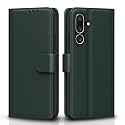 Pikkme Flip Cover for Samsung Galaxy M56 5G Leather Finish | Inside TPU with Card Pockets | Wallet Stand and Shock Proof | Complete Protection Flip Case(Green)