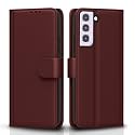 Pikkme Flip Cover for Samsung Galaxy S21 FE 5G | Leather Finish | Shockproof with Card Pockets &amp; Wallet Stand | Ultimate Protection Case(Brown)