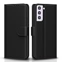 Pikkme Flip Cover for Samsung Galaxy S21 FE 5G| Leather Finish | Shockproof with Card Pockets &amp; Wallet Stand | Ultimate Protection Case(Black)
